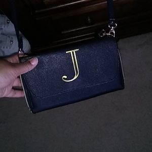 Crossbody J Initial Letter Purse Also a wristlet